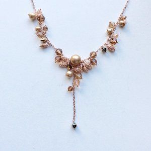 Rose Gold Cluster Necklace